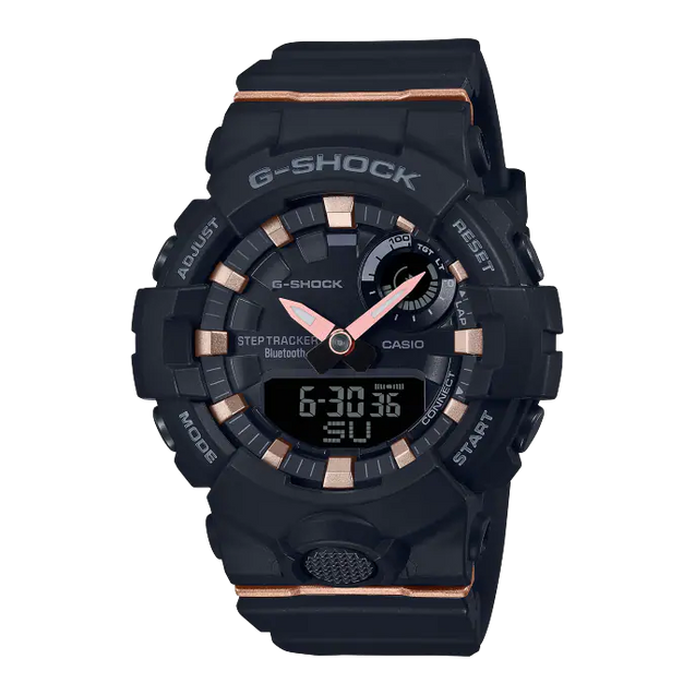 CASIO G-SHOCK Ladies' S-Series G-Squad Connected Black Resin Watch #GMA-B800-1ADR