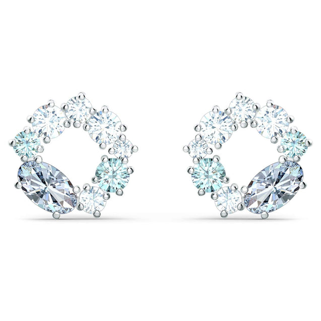 SWAROVSKI Attract Circular stud earrings - Blue #5570943