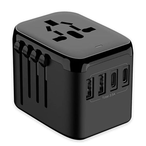 Universal Travel Adapter with 2 Type-A & 2 Type-C