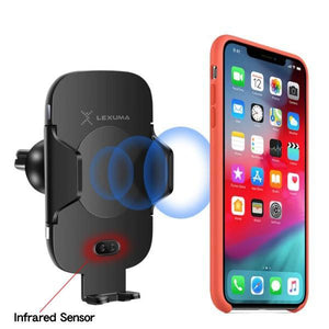 Lexuma XMount Automatic Infrared Sensor Qi Wireless Car Charger Mount - GadgetiCloud