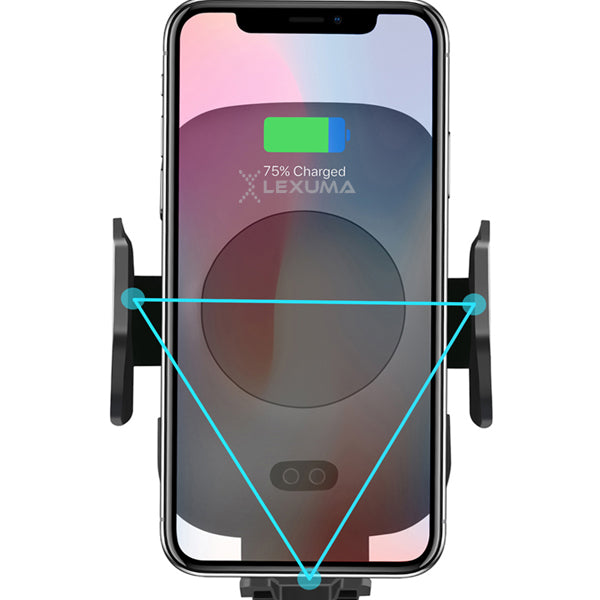 Lexuma XMount Automatic Infrared Sensor Qi Wireless Car Charger Mount - GadgetiCloud