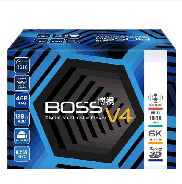 BossTV V4 TV Box Live Streaming Packaging