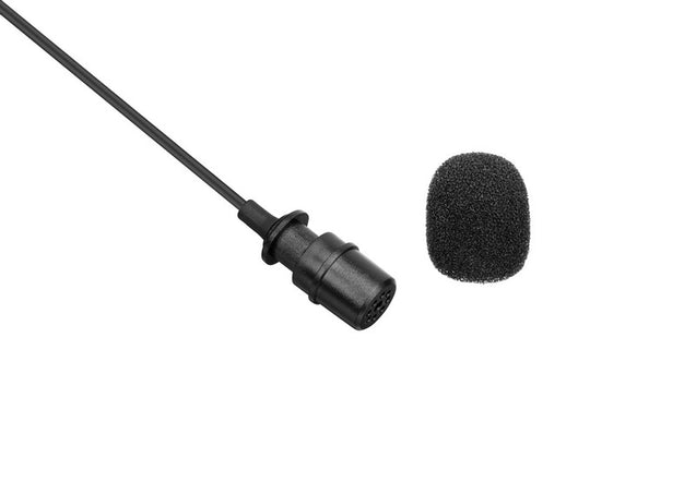 BOYA BY-M1 Pro universal lavalier microphone-compatible with PC smartphones camera audio recorders clip-on mic foam windscreen close up