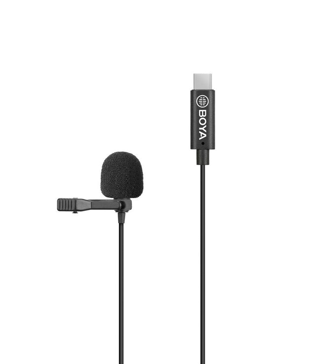 GadgetiCloud BOYA BY-M3 Digital Lavalier Microphone for Type-C devices 6m long cables connect with android phone devices with Type-C connection port overview