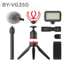 BOYA BY-VG350 universal smartphone video kit ideal for youtuber vlogger videographer filming video shotgun microphone condenser microphone shoe mount camera mobile phone application package