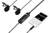 GadgetiCloud BOYA Lavalier microphones dual omni-directional mic application mobile phone smartphone iPhone connection