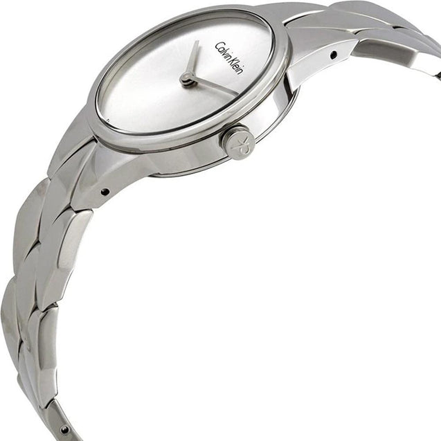 NEW Calvin Klein Snake Steel Ladies Watches - Silver K6E23146