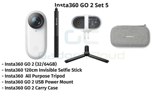 Insta360 GO 2 64GB 1440P Remote Control Sports Camera - Smallest Shockproof and Waterproof