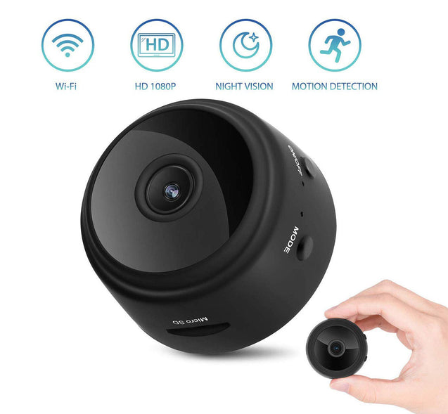 Mini 1080P Wireless Night Vision Security Camera with 150° Wide-Angle Lens by Lexuma - GadgetiCloud
