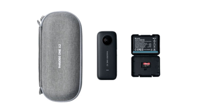 Insta360-ONE-X-2-Carry-case view with camera and accessories