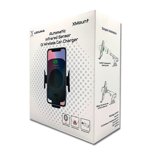 Lexuma XMount Automatic Infrared Sensor Qi Wireless Car Charger Mount - GadgetiCloud