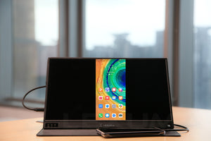 Lexuma Portable Monitor 15.6" Touch 1920x1080 XScreen IPS Ultra Slim Type-C HDMI 1080P Full HD USB Powered - GadgetiCloud connect with mobile phone connection