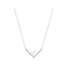 SWAROVSKI Edify Clear Crystal & Pearl Rhodium Small Necklace #5213361