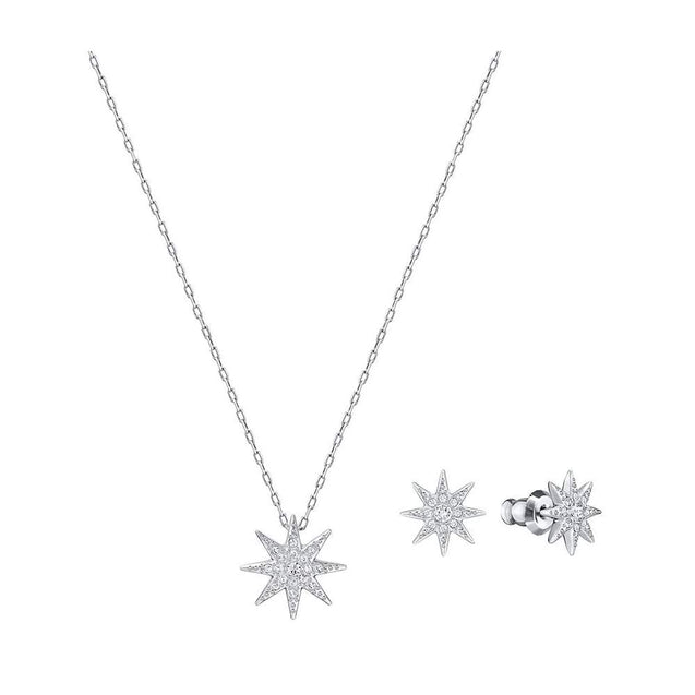 SWAROVSKI Fizzy Clear Crystal Small Necklace & Earring Set #5253054