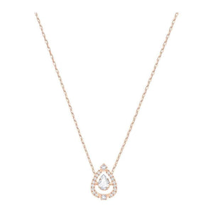 SWAROVSKI Sparkling Dance Pear Necklace - Rose Gold #5451993