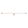 SWAROVSKI Remix Gold Tone Plated White Crystal Palm Leaf Bracelet - M size #5528850