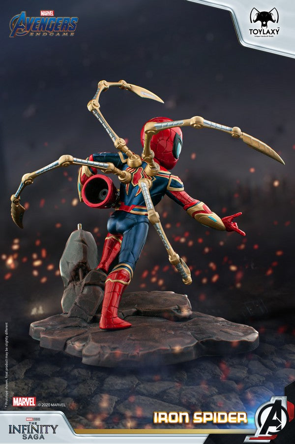 漫威復仇者聯盟：蜘蛛俠--鐵甲蜘蛛特別版正版模型手辦人偶玩具終局之戰版 Marvel's Avengers: Iron Spider spider man Figure Toy size back