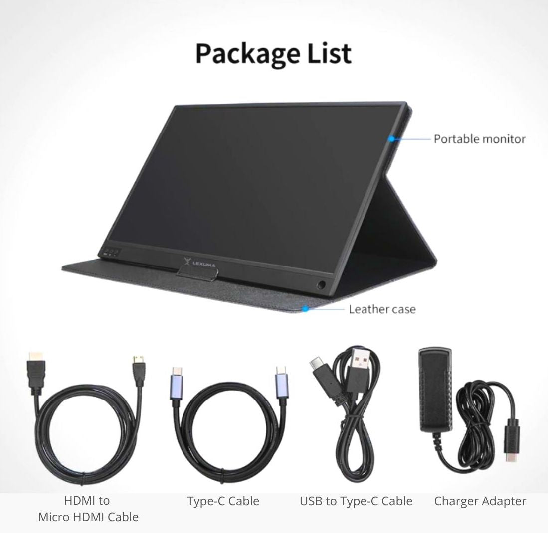 lexuma xscreen hdmi cable type-cable, usb portable monitor touch monitor
