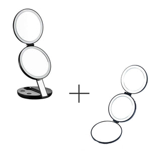 LED Lighted Beauty Makeup Mirrors COMBO - GadgetiCloud