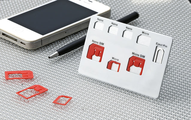 Sim Card Kit - Card Size (White) - GadgetiCloud