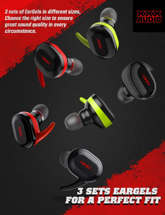 XXX-Audio True Wireless In-Ear Bluetooth Sports Earbuds [With Charging Case] - GadgetiCloud